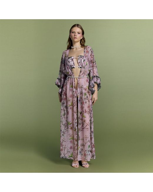 Nur Karaata Pink Mango Mojito Beach Dress