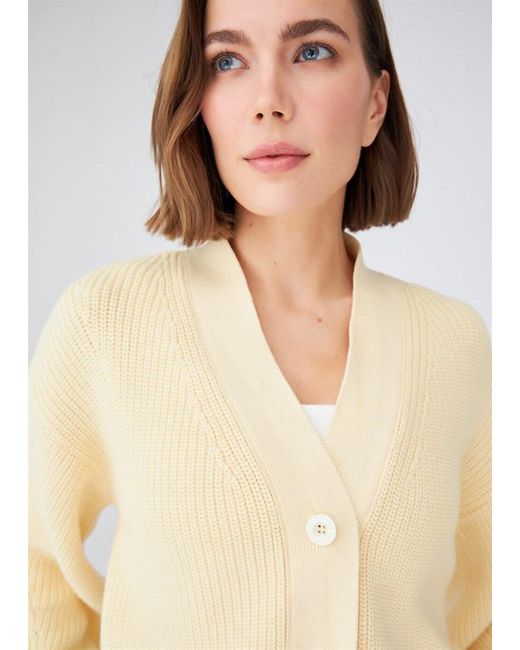 Peraluna Yellow Olivia V-Neck Cardigan