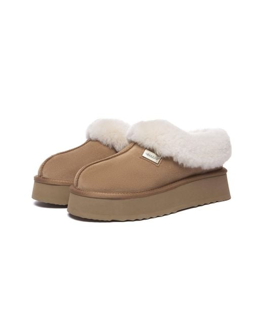EverAu Australia Metallic Topknot Leather Slippers