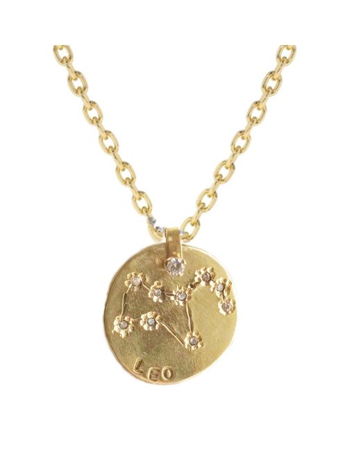 Lily Flo Jewellery Metallic Leo Diamond Medallion