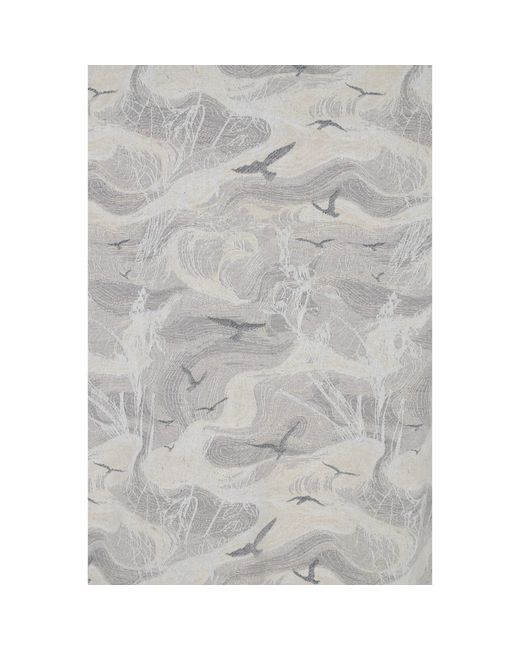 Modenaire Gray Printed Zip Front Bomber Jacket With Bird Pattern for men