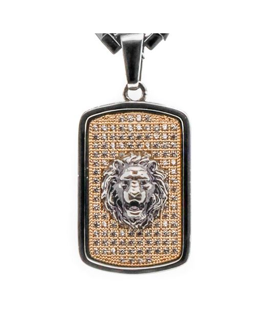Ebru Jewelry Metallic Unique Lion Necklace for men