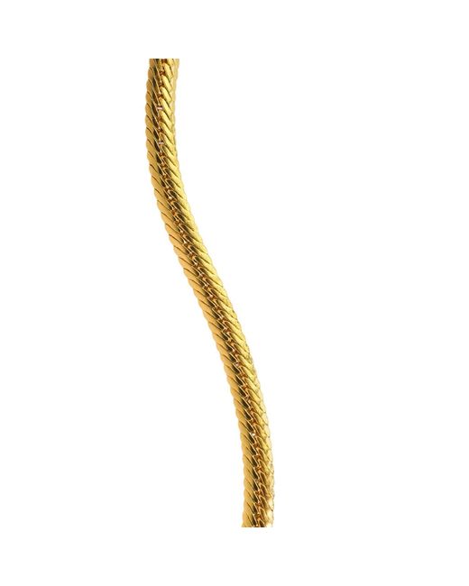 Miss Cecilia Metallic Herringbone Snake Chain Necklace