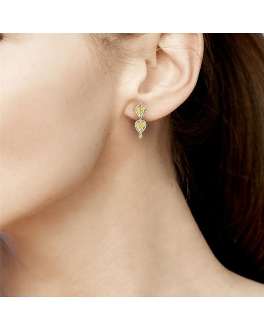 Artisan Metallic Yellow Gold Pear Shape Stud Earrings Natural Diamond Jewelry