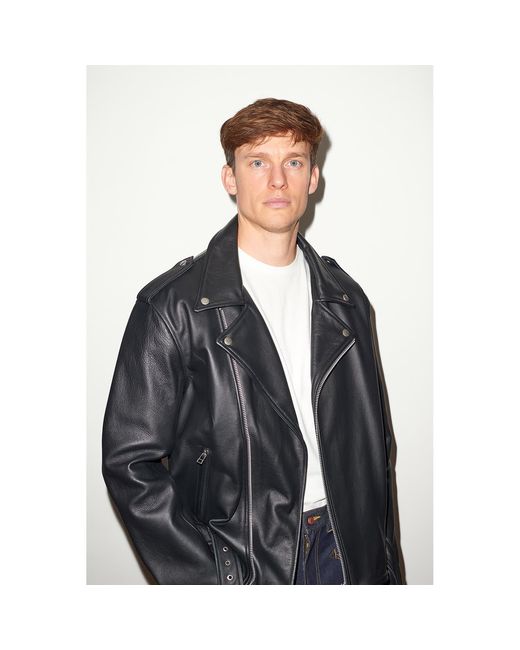 Hegarty Black Leather Biker Jacket