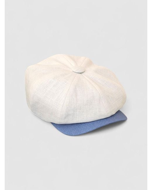 Mister Miller - Master Hatter White Albert's Sails Bakerboy Hat for men