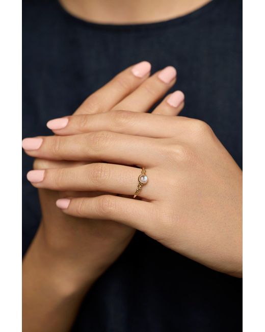 Isla Silver Metallic Moonstone Vermeil Ring