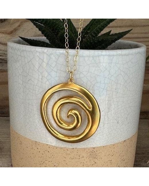 Lexi Jewelry Metallic Maya Swirl Long Necklace