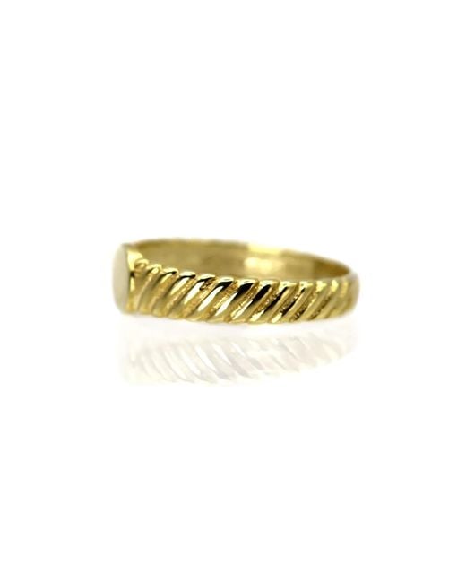 VicStoneNYC Fine Jewelry Metallic Rope Signet Ring