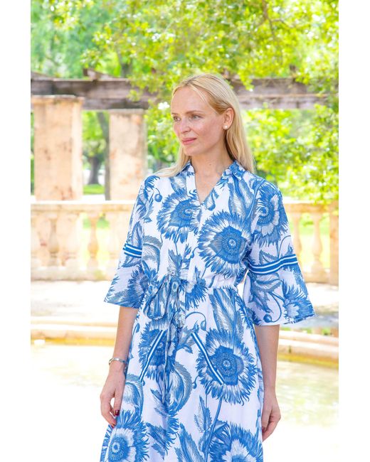 IslaPayal Blue Cape Midi