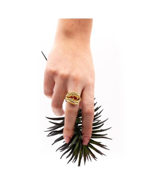 Kasun Metallic Kiss Of Desire Ring