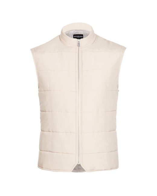 SEREN LONDON Natural Quilted Gilet for men