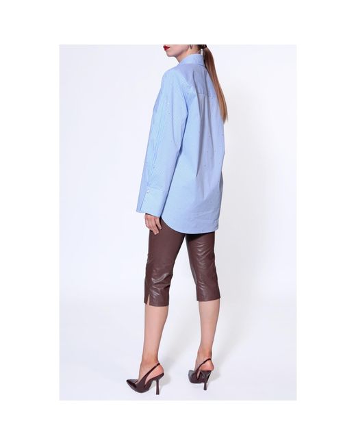 AGGI by HALEWSKI Blue Irma Light Oversized Shirt With Jest