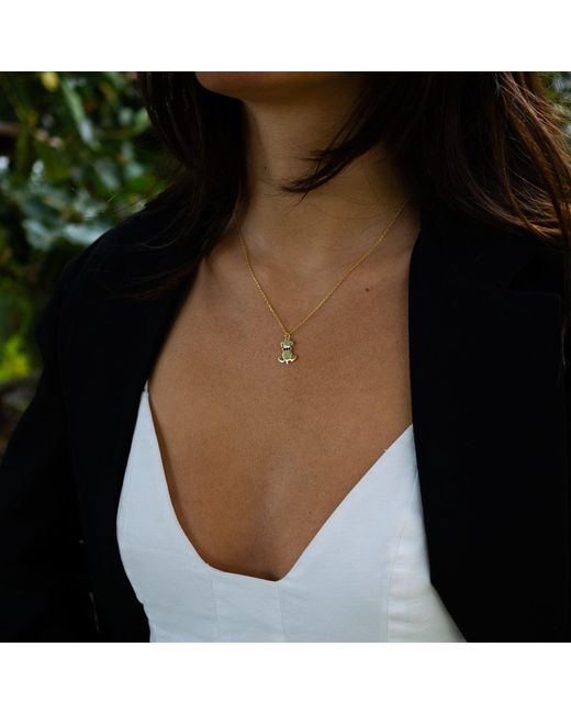 Ebru Jewelry Metallic Loyal Pup Vermeil Necklace