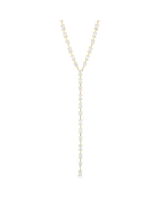 SHYMI White Multi Shape Bar Lariat