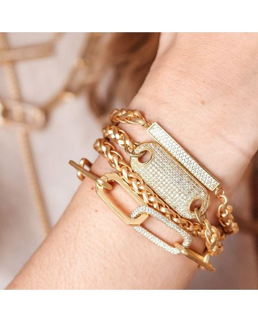 Loni Paul Jewelry Metallic Matte Chunky Rectangle Paperclip Bracelet