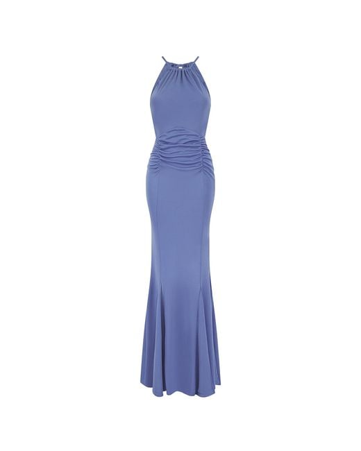 Celestine & Mae Purple Plume Maxi Dress