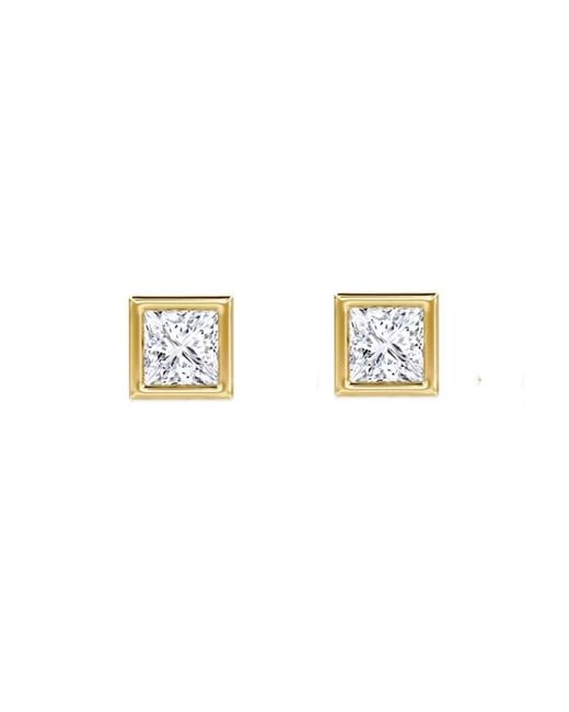 Lily Flo Jewellery Metallic Princess Cut Stud Earrings