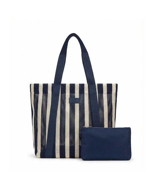 Nooki Design Blue Hackney Stripe Shopper