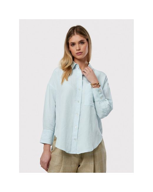 Helen Mcalinden Blue Rylie Linen Shirt