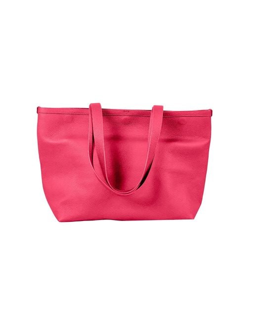 godi. Pink The Eva Handmade Leather Tote Bag