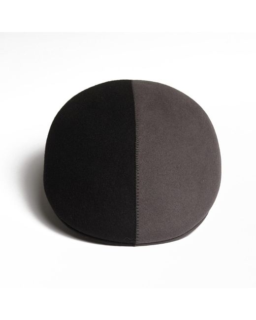 Dasmarca Hats Black Presley Two Tone Blocked Felt Cap for men