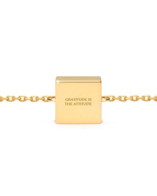 Kouree Metallic 'Gratitude Is The Attitude' Fixed Charm Bracelet