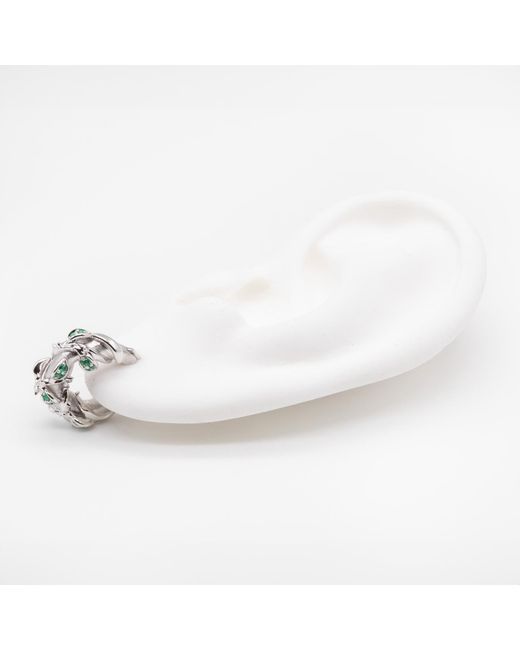 Kasun Metallic Enchanted Emerald Forest Hoop Earring