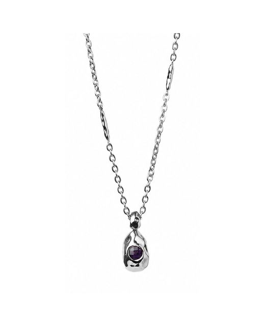 Serotonin Complice White Pendant Molecule S With Amethyst