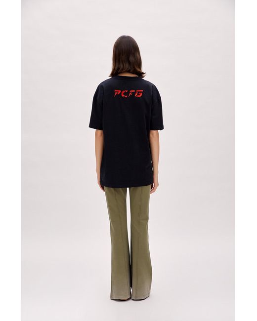 Pcfg Black Destroyed Logo Tee