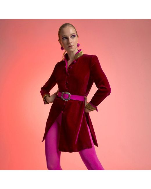 Beatrice von Tresckow Red Raspberry Regal Velvet Grace Jacket