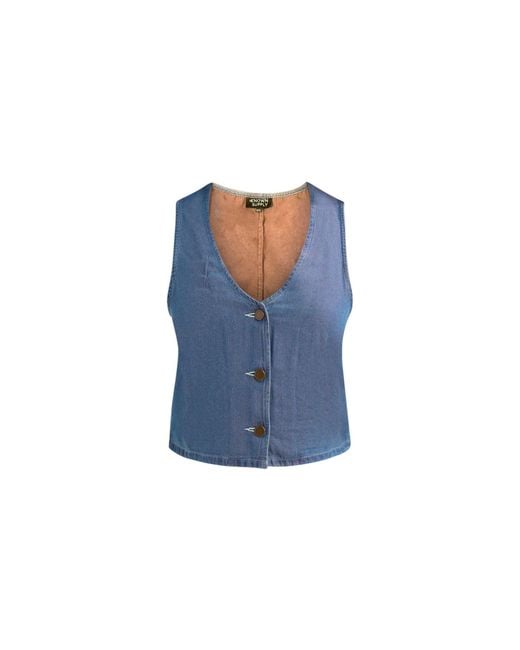 Known Supply Blue Denim Vest