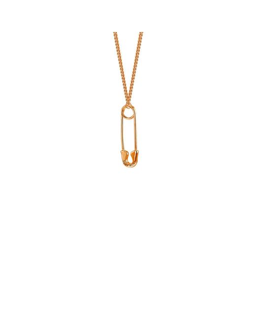 True Rocks Metallic 18Kt-Plated Mini Safety Pin Pendant for men