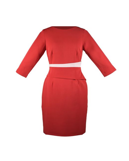 Point of View Label Red Resilience Sheath Dress