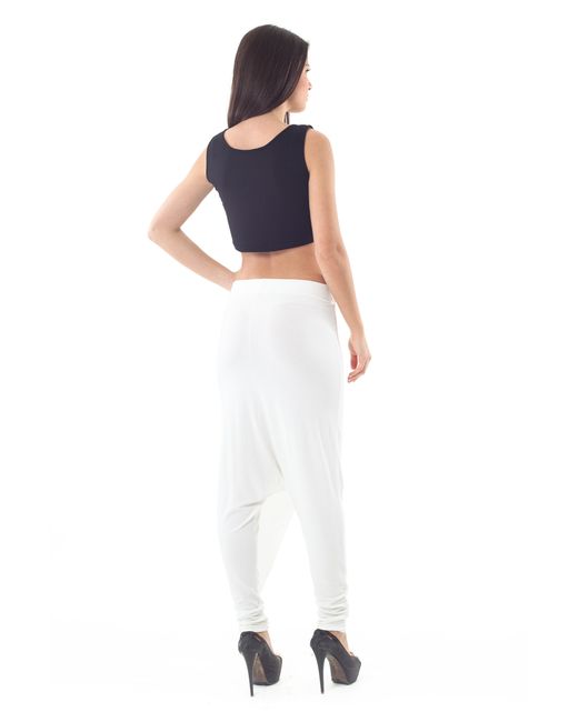 Conquista White Harem Pants