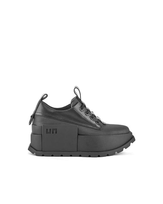United Nude Black Vegetan Leather Derby Lace-Up Shoes
