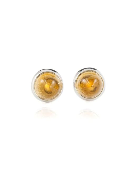 The Jewellery Store London Metallic Istanbul Spice Citrine Studs