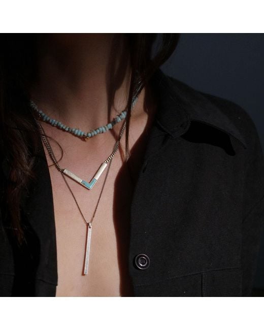 Leeada Jewelry Metallic Athena Beaded Necklace