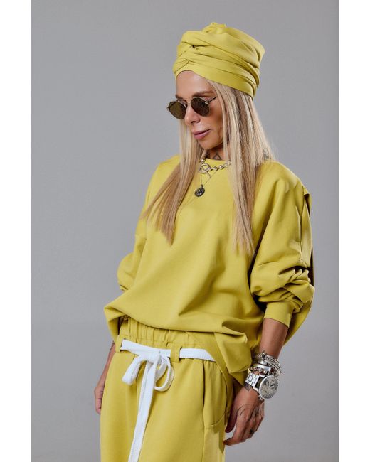 Clothes by Locker Room Yellow Oversized Sweat Set With Open Back