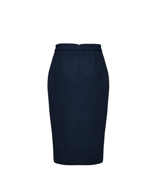 Conquista Blue Mouflon Pencil Skirt