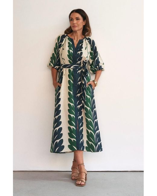 Adrift Clothing Green Winnie Tunic Dress