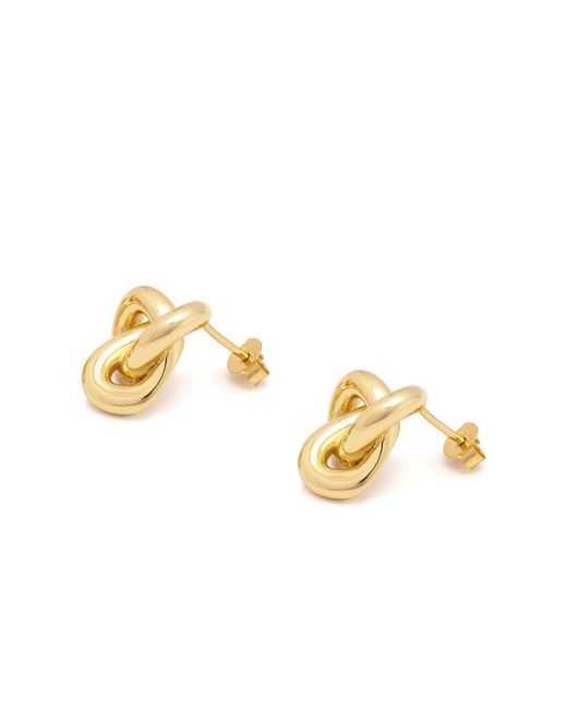 Potoska Metallic Seva Midi Face On Stud Earrings