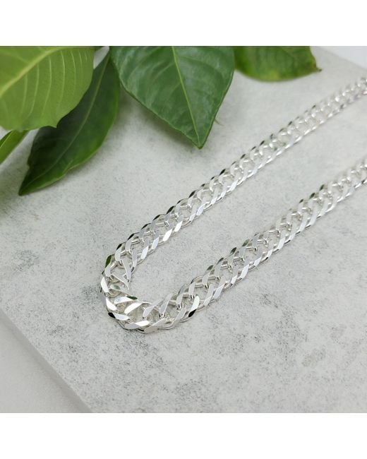 Lutiro Metallic Double Link Chain Necklace