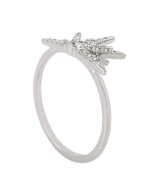 Artisan Metallic Diamond Sunburst Statement Ring