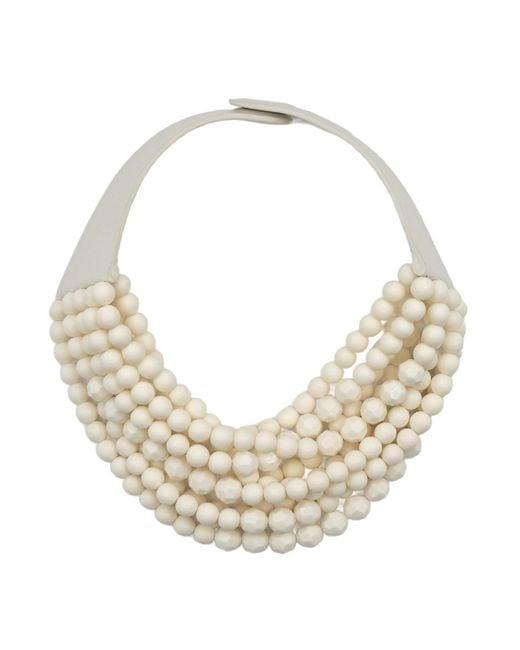 Fairchild Baldwin Metallic Neutrals Marbella Matte Cream Necklace