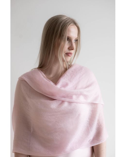 Fiora Muse Pink Ultralight Cashmere Shawl