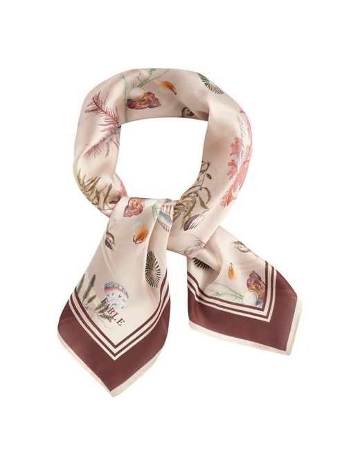 Fable England Pink Neutrals Whispering Sands Square Scarf