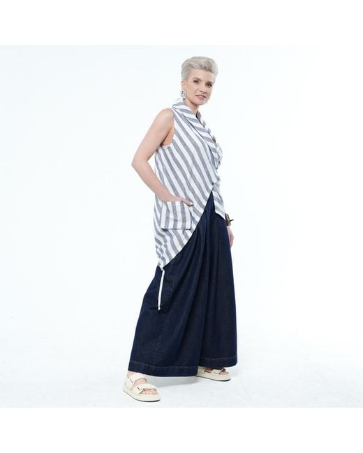 Metamorph Blue Sleeveless Top