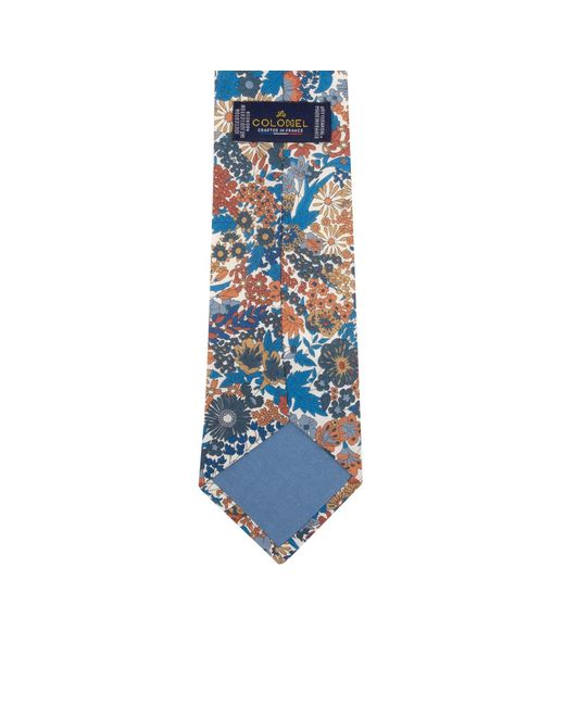 LE COLONEL Blue Liberty Margaret Tie for men