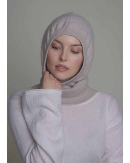Fiora Muse Purple Cashmere Balaclava Hood